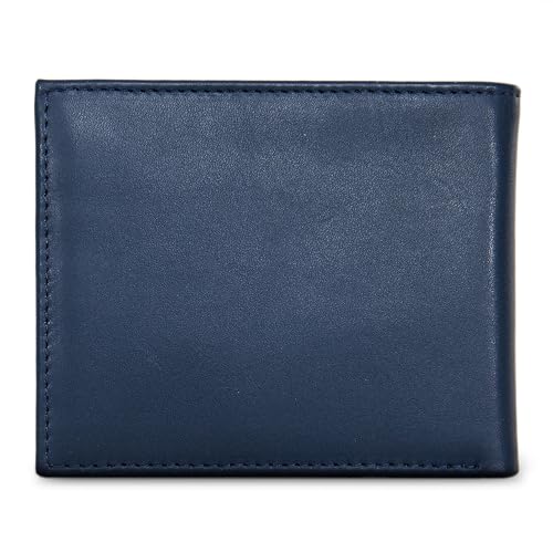 Image of Nautica Men's Bifold Leather Wallet | RFID Blocking | ID Window | Card Slots | Organization | Durable | Stylish