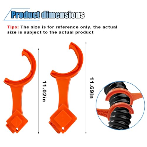 Image of smilfuy 2PCS RV Sewer Hose Fitting Wrench - Fits 3 inch& 4 inch Male /Female Camper Sewer Caps - Multi-Purpose RV Sewer Wrench to Connect and Disconnect Sewer Hoses - Universal RV Sewer Hose Wrench Tool Kit