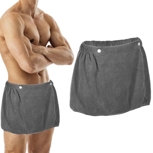 Jupe de Sauna Homme, Gris 35x140 cm