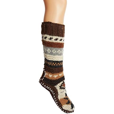 Tibetan Socks Hand Knit Wool Slipper Socks Cover