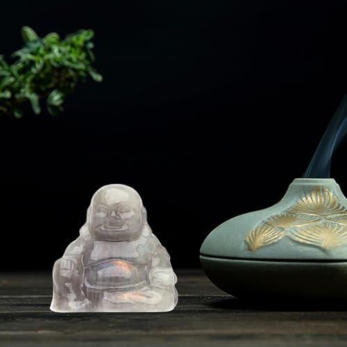 Estatua Buda de Cristal Labradorita para Decoración miniatura 3
