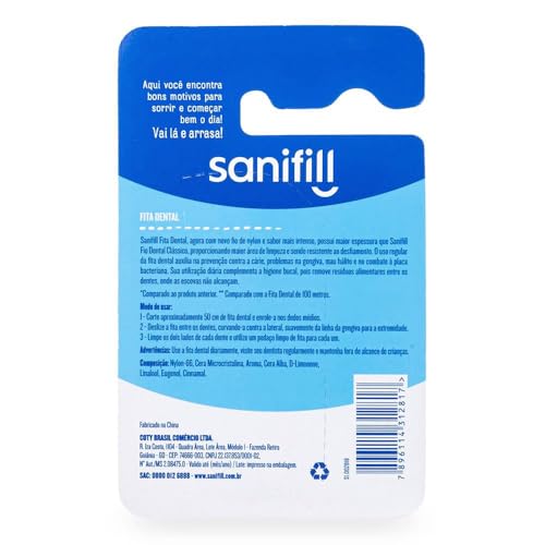Sanifill Fita Dental Sabor Menta 125 Metros – Leve Mais Pague Menos