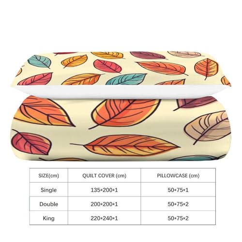 Housse de couette 2 pièces fleurs 135x200cm avec 2 taies pour lit simple - 4