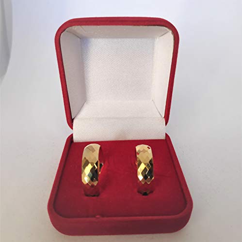 Par Alianças Banhada Ouro18k 6mm 3D Tungstênio Tamanho:6mm;Cor:Dourado