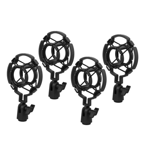BESTonZON 4pcs Shock Mount Microphone Holder Shockproof Clip for Streaming Recording and Live Events Noise Reduction Lightweight Elegant Design