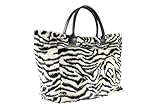 fellimitat decke Shopper mit Fellimitat Ledertasche Animal II aus weichem Fellimitat und Leder 41cm x 32cm x 19cm