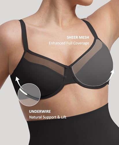 Image of FeelinGirl Minimizer Bras for Women Full Coverage Adjustable Straps Glamorise Underwire Bras for Women Moderate Support