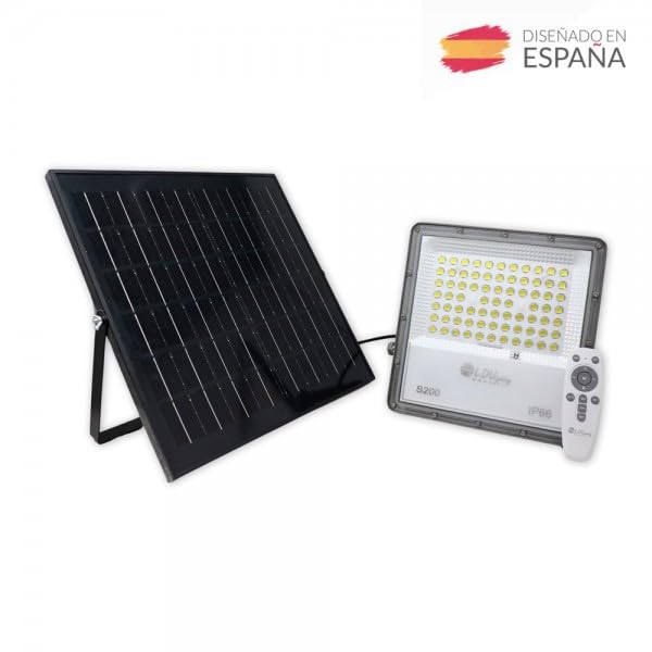 Foco solar 300W luz solar exterior foco solar exterior luz exterior solar potente proyector solar foco led con placa solar