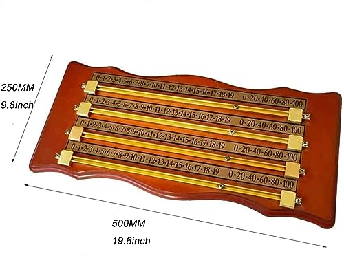 Marcador de billar para pared madera marrón 50x25 cm miniatura 5