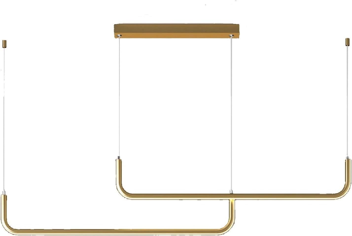Lampada a Sospensione a LED lineare Lunga, dimmerabile a 3 Colori, Lampada Industriale per Tavolo da Pranzo, Isola della Cucina, Bar, Soggiorno
