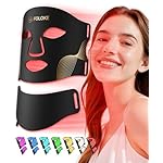 FOLOKE LED Light Therapy Mask Skin Care, 103 3-in-1 Fusion LED Beads, LEDs face mask & neck mask Infrared Red - Wavelength for Home Use, – Advanced Skincare Made Easy(Licorice)