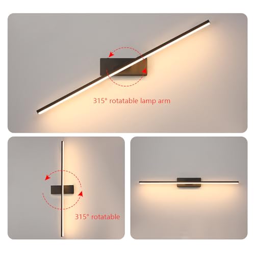 Iluminación de pared LED para baño impermeable con aplique largo de 40cm 3