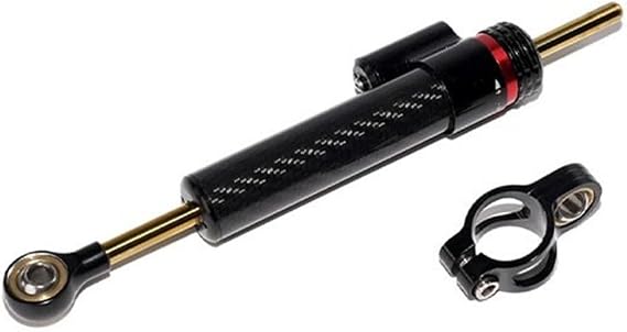 Motorcycle Adjustable Damper, Piece Steering, CNC Aluminum Carbon Fiber, Speed Sensitive Control, Anti Rust Long Lasting, Fitment For Most Bikes