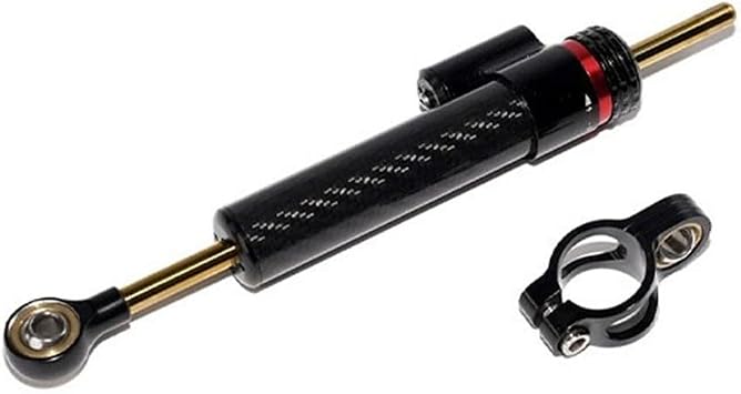 Motorcycle Adjustable Damper, Piece Steering, CNC Aluminum Carbon Fiber, Speed Sensitive Control, Anti Rust Long Lasting, Fitment For Most Bikes