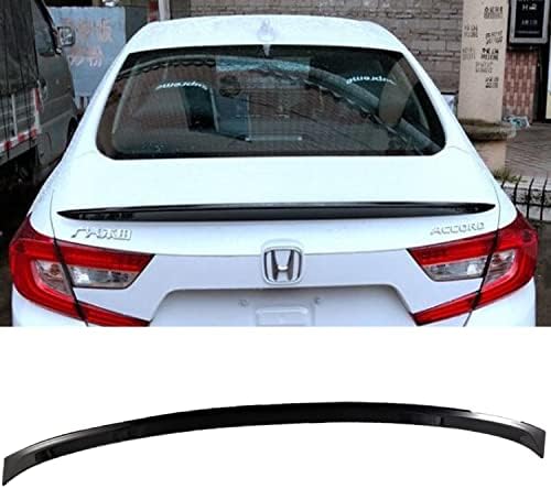 MUCO Trunk Lid Rear Spoiler Compatible with 10th Gen Honda Accord 2018 2019 2020 2021 4 Door Sedan ABS Glossy Black
