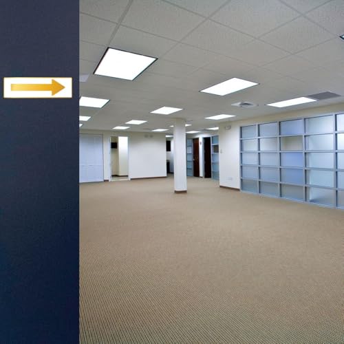 Image of CVANU 1pc Arrow Acrylic Sign Board for Office /Business /Hospital Sign SelfAdhesive Board c40