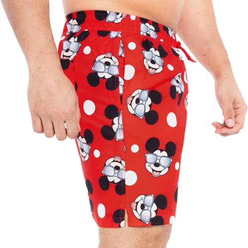 Disney Swim Trunks | Mickey Mouse Mens Beach Shorts with Pockets | Novelty Mens Beach Clothes3