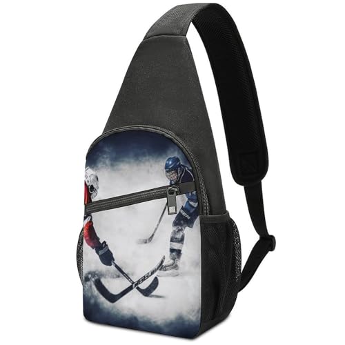 Mochila bandolera deportiva para senderismo Ice Hockey Art miniatura 1