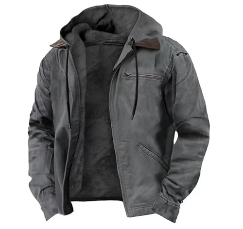 Thickened Fleece Button Jacket for Men, Warm Winter Jackets for Men, Men's Polar Fleece Warm Lined Jacket with Pockets4