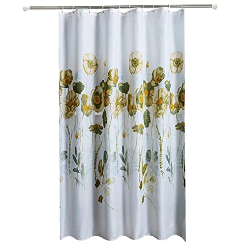 Rideau de douche en polyester avec long rideau de bain magnétique - 2