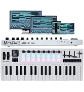 M-VAVE SMK-37 PRO Controlador MIDI Teclado, com 37 Teclas, 16 Pads