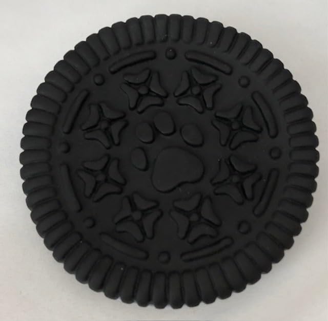 Vibrant Life Playful Buddy Squeaky Dog Toy. Oreo Cookie Shape for