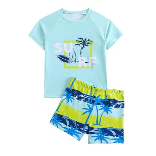 T-shirt manches longues de natation et short de bain pour garçon