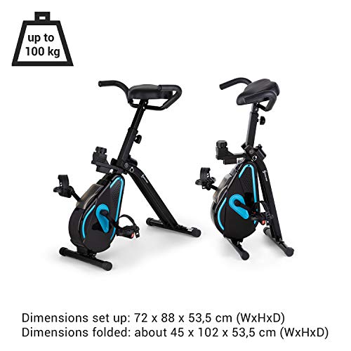 Capital Sports Azura Desk Bike hometrainer, X-Bike/cardiotrainer/cardiofiets/thuiskantoor, vliegwielmassa: 7,5 kg, MagResist: magnetische weerstand (8 niveaus), comfortabele zitgrepen, tafelconsole - Afbeelding 8