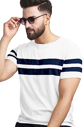 Image of AUSK T-Shirt for Mens Double Stripes on Chest