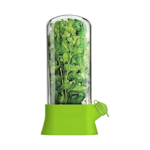 THINCAN Recipiente para plantas visible con agujeros de aire para almacenamiento en frigorífico, botella de conservación para perejil, recipiente de almacenamiento de plantas