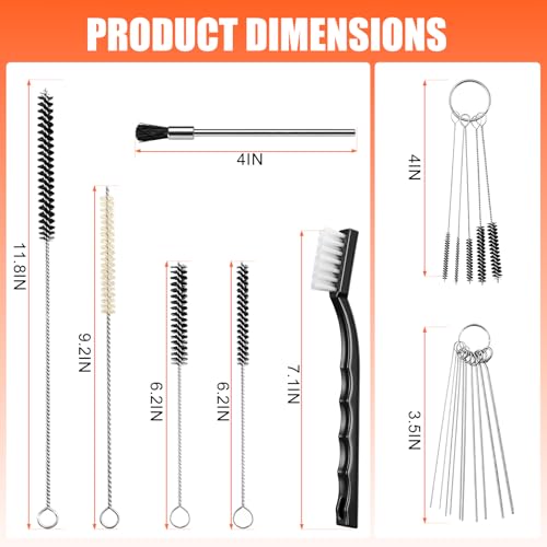 Image of Moon Roses 21PCS Spray Gun Cleaning Kit | Professional Multi-Purpose, Paint Gun & Airbrush Cleaner Set, Cleaning Needles & Nylon Brushes & Tube Cleaners