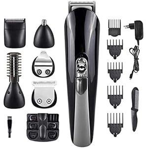 Hair Clippers for Men, Professional Self-Service Hair Clippers Detail Trimmer Electric Haircut Kit for Quick Cut for Men and Family Use Charging Clipper Six Replacement Blades