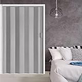 LZMZMQ 80'x32' 82'x34' 84'x80' 90'x78' Gray Multi Fold Bedroom Doors Sliding Panels, Interior Accordion Doors/Puerta De Corredera para Cuarto, Folding Retractable Door(H 84IN/213CM,W 50IN(127cm))