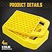 DNA Motoring 4 Pack Stabilizer Jack Pads with Built-in Handle, RV Leveling Blocks Wheels Stabilizing Jack Flex Pads for RV, Camper, 8.8” x 6.5”, TOOLS-00695
