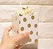 Juvale Mini Popcorn Boxes - Popcorn Containers for Bar Supplies, Carnival Decor & Circus Decorations & Movie Party Favors - 3 x 4 x 2.8 in, White & Gold Polka Dot, Pack of 60