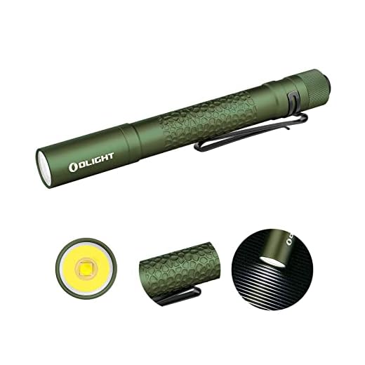 OLIGHT I5T Plus 550 Lumens EDC Flashlight, Pebble Pattern Pocket Flashlights, Powered by 2 AA Batteries Slim Light with Clip for Everyday Carry (Cool White Light: 5700~6700K)