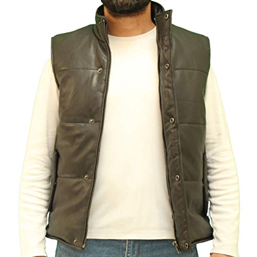 Leren A-Z heren bodywarmer gemaakt van echt leer in zwart, bruin en lichtbruin - Image 5