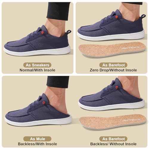 Image of Men's Barefoot Wide Toe Box Shoes - Minimalist Barefoot Shoes with Zero Drop Sole Extra Wide Slip on Walking Shoes for Men