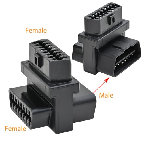 iKKEGOL Pocket OBD2 Splitter Cable, OBD II Full 16 Pin 1 Male to Dual Female 1 to 2 T Split 2 Way Extension Converter Adapter for Diagnostic Extender (Bottom Widest) by iKKEGOL - Used condition - Image 6