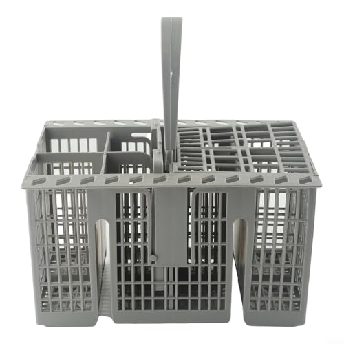 SMZhomeone C00257140 - Cesta de cubiertos para lavavajillas compatible con Hotpoint para Bauknecht para Indesit para Creda 49043 Reemplazo de soporte de utensilios de plástico gris desmontable