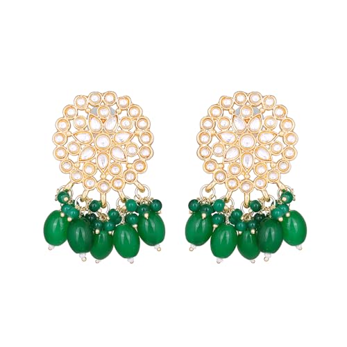 See full amazon price history chart for Gehena By Estele Gold Plated Polki Bouquet Designer Drop Earrings with Green for Girls and Women Gehena By Estele Gold Plated Polki Bouquet Designer Drop Earrings with Green for Girls and Women (B0CKBF3QLW) Amazon Price History, Amazon Price Tracker