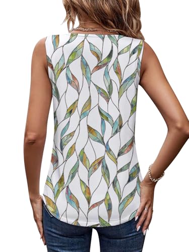 LYHIPSS Womens Summer Tank Tops V Neck Sleeveless Loose Fit Summer Casual T-Shirts Blouses - image 4