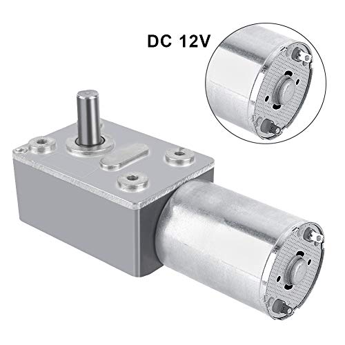 Miniatura 4 de Motor de reducción de engranajes DC 12V reversible de alto par turbo sin gusano reductor de caja de engranajes motor eléctrico (6RPM)