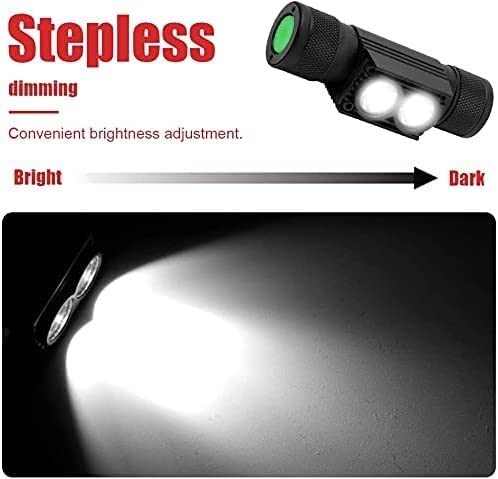 Latarka czołowa Latarka czołowa LED 2000 lumenów Latarki czołowe LED Super jasne promienie XML-L2 / Zdejmowana latarka czołowa/Bezstopniowa regulacja / 6 trybów/Wodoodporna latarka czoło
