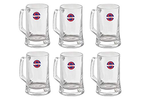 Somil New Bear/Juice Multipurpose Glass/Mug with Easy Grip Handle, Transparent, Clear, Set of 6