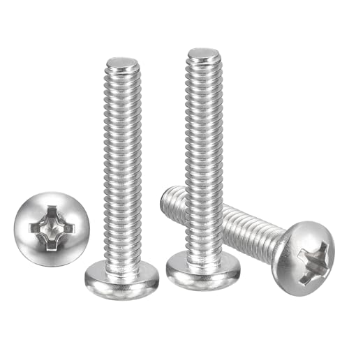 METALLIXITY boulon Phillips tête bombée #12-24x1-1/4, 8 pièces, acier 304 argent