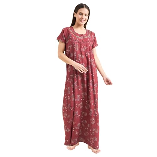 Image of Sweet Dreams Women's Cotton Maxi Casual Regular Night Dress