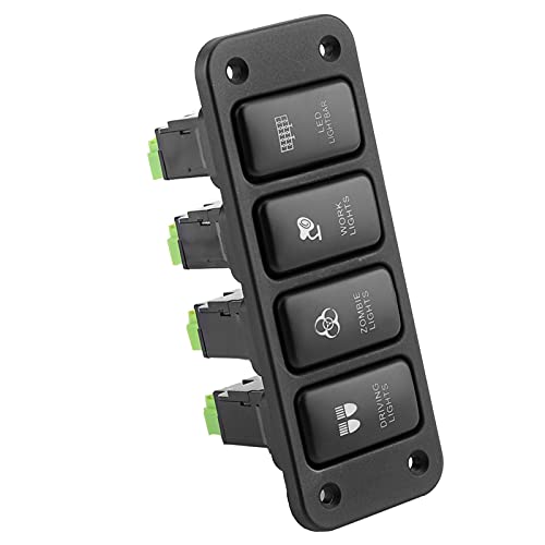 Luz de pantalla LED en panel de interruptor de 4 bandas de carcasa ABS 6