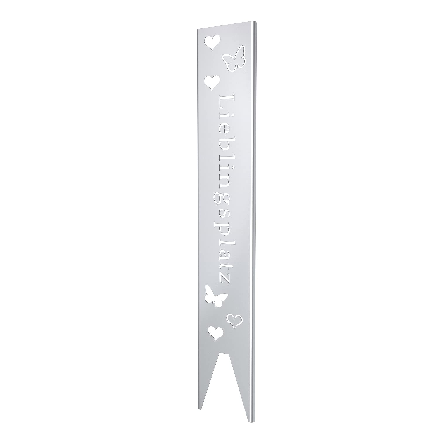tuning-art EW103 Gartenstecker Gartenschild Lieblingsplatz | Garten Deko | Abkantung | 120cm x 21cm