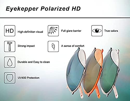 Miniatura 5 de Eyekepper TR90 Sports - Gafas de sol bifocales polarizadas de policarbonato sin montura, Lente negro y gris.